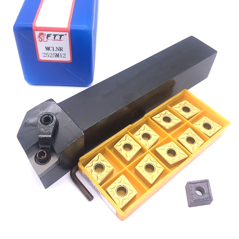 

1pcs MCLNR2525M12 CNC turning tool holder indexable tools MCLNR External Lathe Cutting Tool+11pcs CNMG120408 Inserts