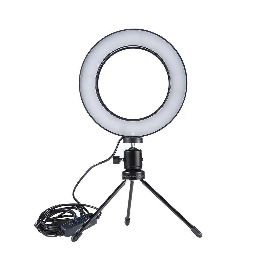 Светодиодный кольцевой светильник с регулируемой яркостью для студийной камеры, фото-телефон, видео-светильник с штативами, селфи-палка, кольцевой светильник для Canon Nikon