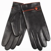 Модные мужские перчатки для взрослых высокое качество тачскрин запястья твердая натуральная кожа козья Зимняя перчатка плюс бархатная ограниченная M034nc2