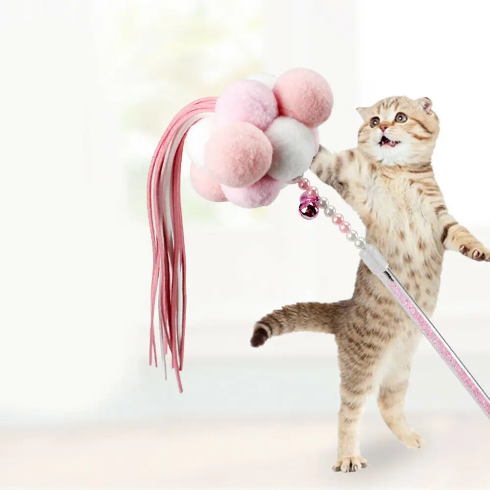 

CAT Kitten Toy Pet Dangler Rod Wand Teaser Teasing Play Games Pet cat toy fairy funny cat stick