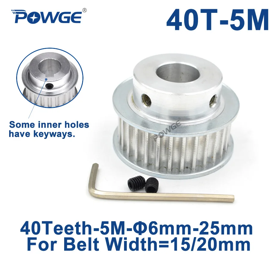 POWGE 40 зубьями 5 м Синхронный шкив шпоночным пазом для промышленных ворот диаметр