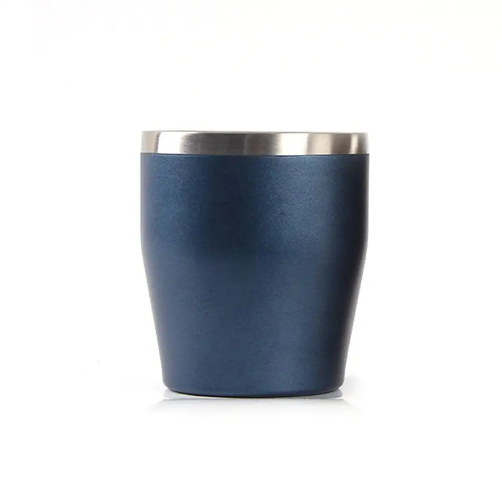 300 мл бокал для вина из нержавеющей стали с двойными стенками, вакуумная Изолированная кофейная кружка для путешествий, небьющаяся пивная кружка для пикников для дома и офиса - Цвет: Blue