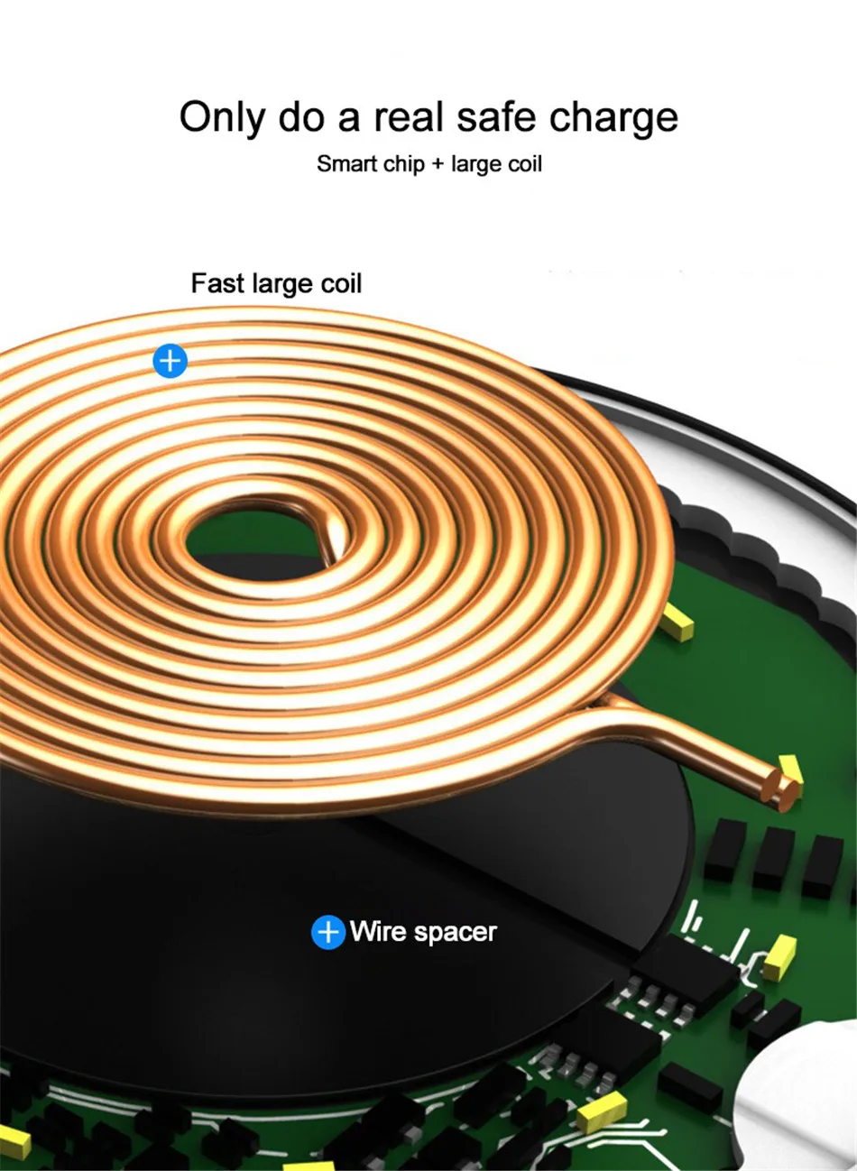 !ACCESS 10W Fast QI Wireless Charging Pad For iPhone X 8 Plus Samsung Galaxy S6 S8 S7 Note 8 Mobile Ultra-thin Wireless Charger (1)
