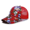2021 Simple Women's Baseball Cap Summer Multicolor Flower Printing Girls Snapback Brethable Adjustable Mesh Casual Wild Sun Hat 6