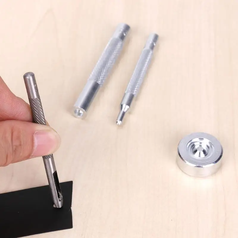 

4pcs/set s Metal Snap Fasteners Press Studs Button DIY Hand Punch Tool Set Punch Installation Tool DIY Materials Accessories