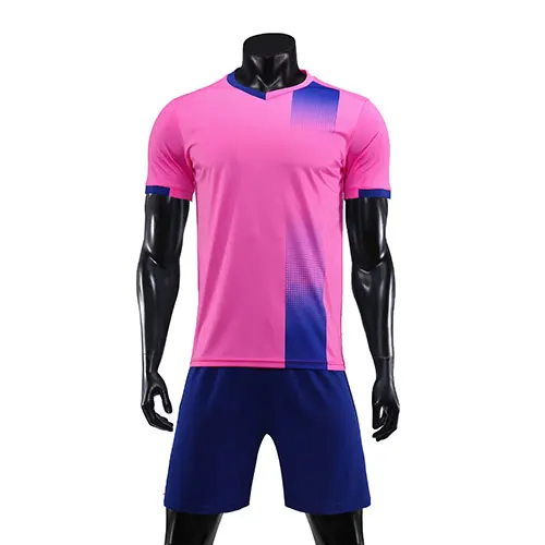 Футбольные майки для колледжа, мужские футбольные майки на заказ, Футбольная форма, молодежный футбольный комплект для взрослых, костюм maillot de foot - Цвет: Pink