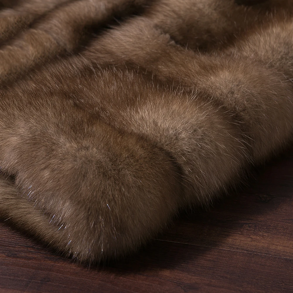 Роскошное меховое пальто для женщин высокого качества Зимний натуральный мех куртка Россия Роскошные пальто с мехом элегантные модные меховые женские NPI 71218C