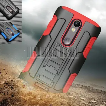 

For Motorola Moto X force/Droid Turbo 2/ X Style/Z Play/G4/G5 Plus/E3 Heavy Duty Armor Impact Hard Case Cover+Holster Belt Clip