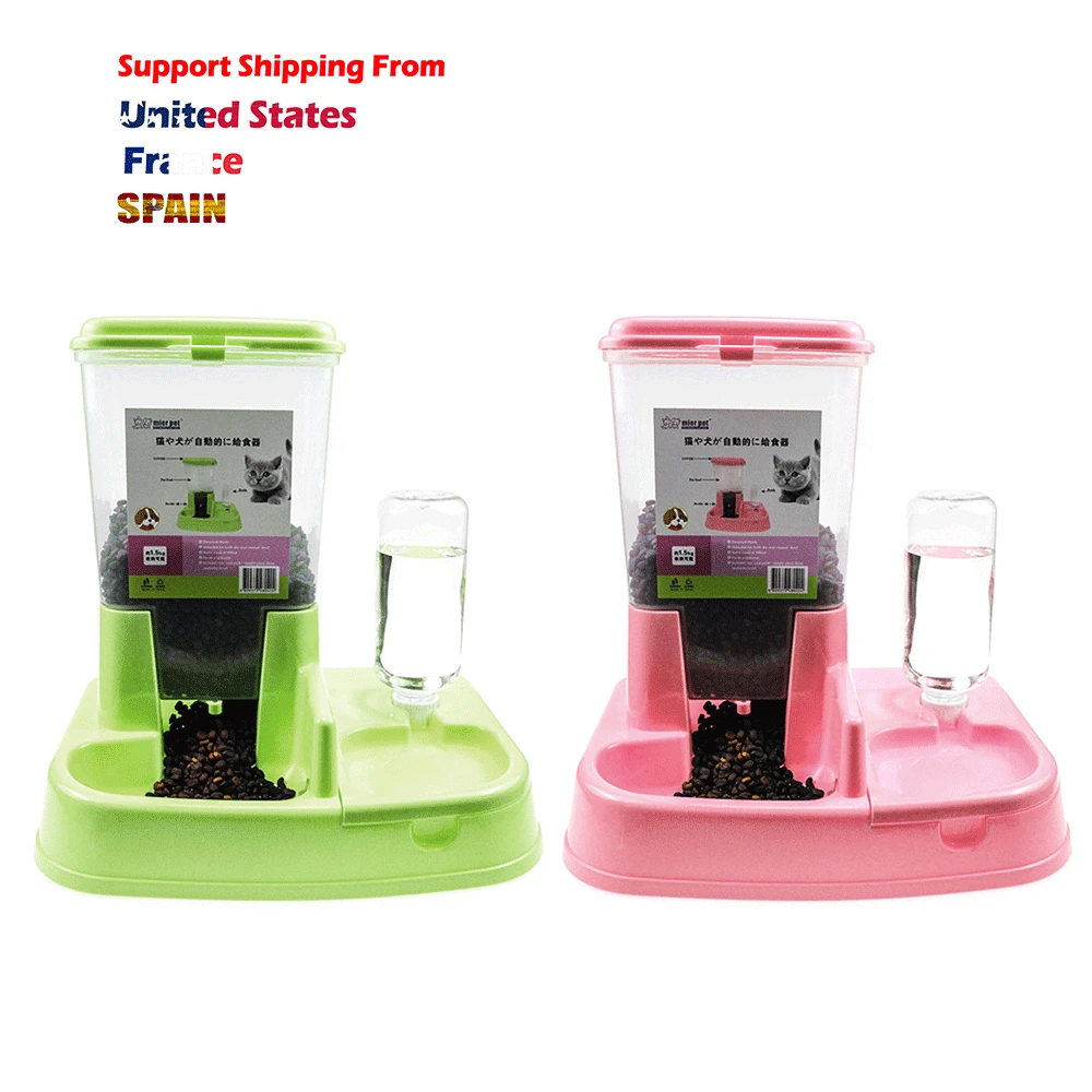 

Pet Automatic Feeder Dog Cat Drinking Bowl For Dog Two in one Water Drinking Cat Feeding Large Capacity Dispenser Pet Cat Dog