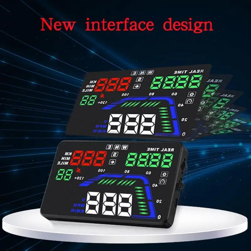 35 inch high definition HUD Universal OBD2 Auto HUD GPS Head Up Display Mit Geschwindigkeit Überdre