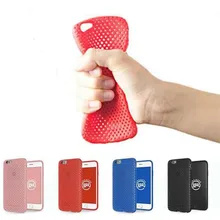 

9 Colors Fashion Business Mesh Soft Case For iphone 6 7 Case Anti-knock Ventilate Solid TPU For iphone 6Plus 7 Plus Shell Cover