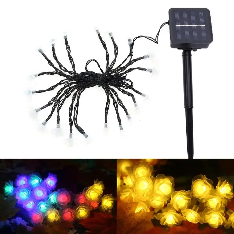 

Solar lights 20LED roses outdoor decorative lights Christmas lights string
