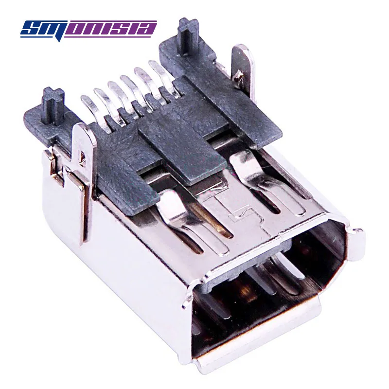 

20pcs SMT USB 6Pin Female Jack Socket 1394 USB Patch Interface Connector