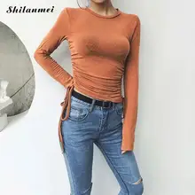 Модная женская сексуальная приталенная рубашка с длинным рукавом, женская элегантная уличная одежда на завязках, топы на весну и лето, базовая женская одежда