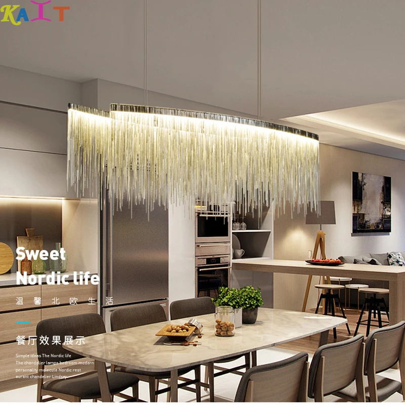 Top KAIT Modern Bedroom chandeliers ceiling Dining Room Hanging chain LED chandelier lighting living room 1 Top KAIT Modern Bedroom chandeliers ceiling Dining Room Hanging chain LED chandelier lighting living room 1