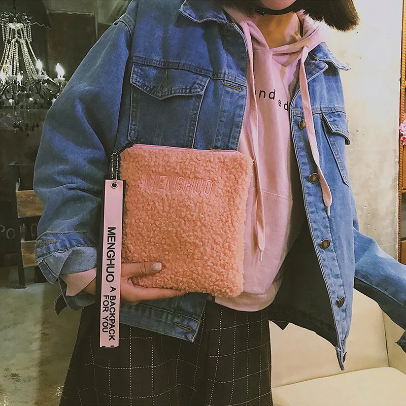 Menghuo Felt Women Bag HOT SALE 2017 Wool Women Messenger Bags Fashion Lady Crossbody Ribbon Women Shoulder Bags Drop Shipping (49)