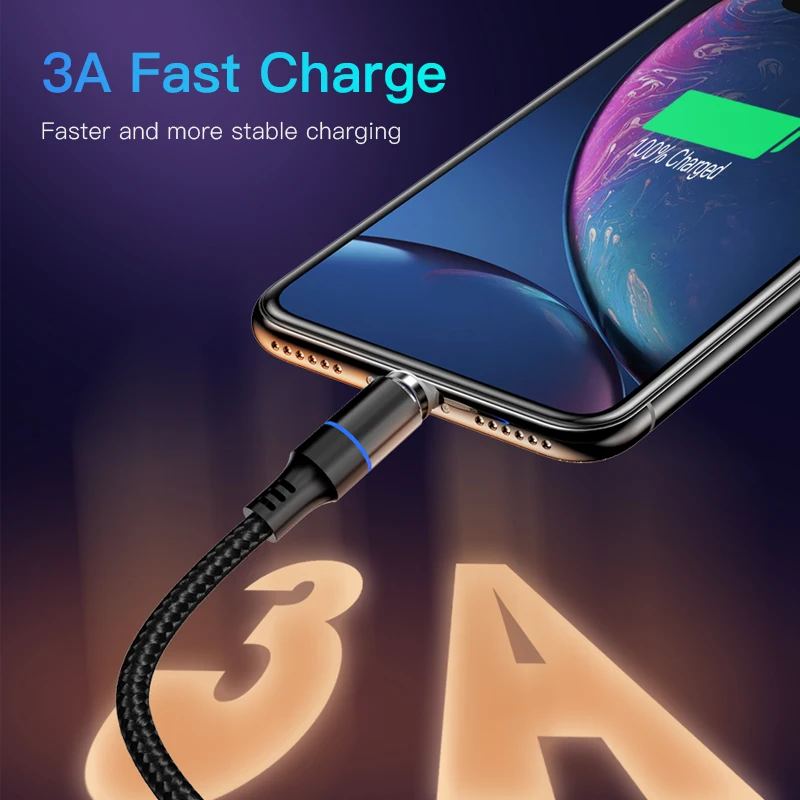 ! ACCEZZ 3A Магнитный usb кабель для быстрой зарядки iPhone 7 XR XS Plus Micro USB type C samsung Xiaomi LG