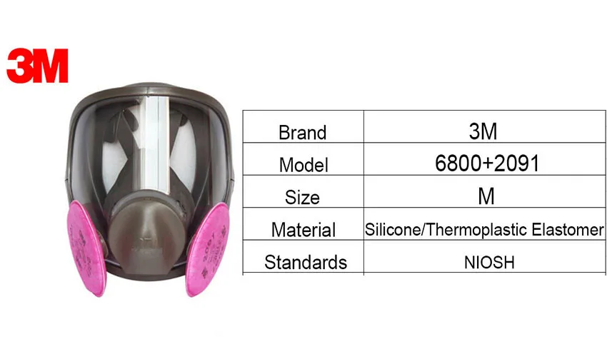 3 м 6800+ 2091 защитная маска респиратор радиационно-стойкие исключительные анти-масло/ненефтяных твердых частиц LT054
