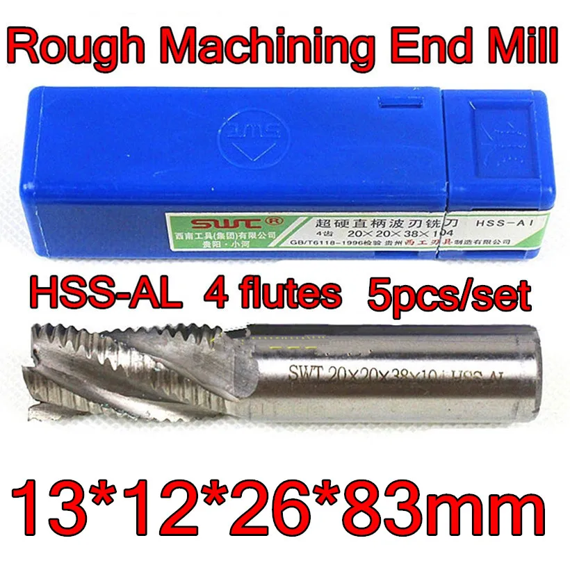 13*12*26*83 мм 5 шт./компл. 12 petiole 4 флейты HSS-AL грубой обработки Концевая обработка стали