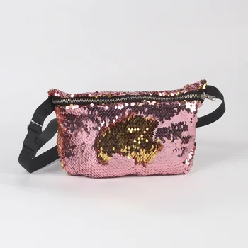 

New Arrival Women Female Sequin Glitter Shiny Waist Pack Belt Shoulder Bag Multifunction Pouch Purse Crossbody Bags Popular FA$1