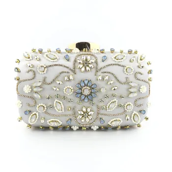 

Rhinestone Crystal Diamond Fashion Luxury Beads Women Tassel Day Clutch Bag Elegant Fashion Wedding Bag Party Evening Bags