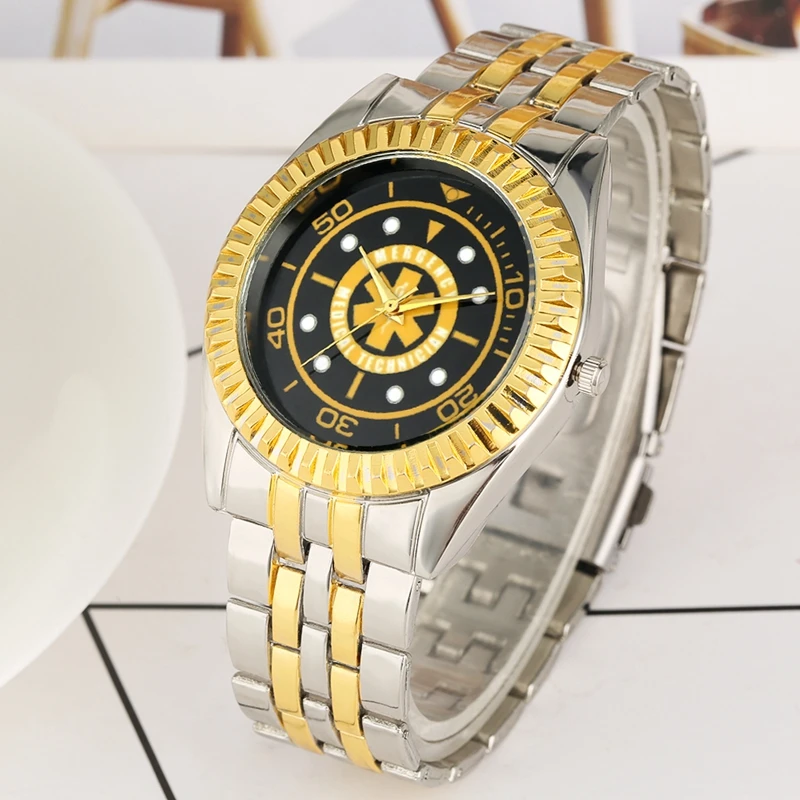 

Luxury Doctor Quartz Watch Men's EMT Emergency Medical Technician Paramedic Badge Star of Life EMS Rescue Creative Clock Male