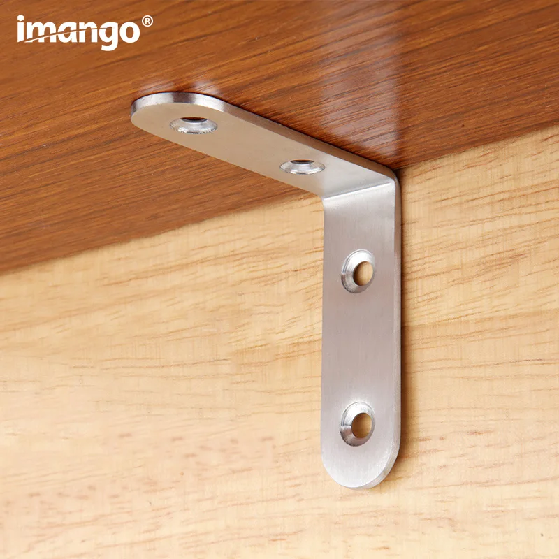 stainless steel angle bracket Corner Bracket Brace Stainless Steel 90 Angle iron Joint Fastener Shelf Support Furniture Cabinet Screens
