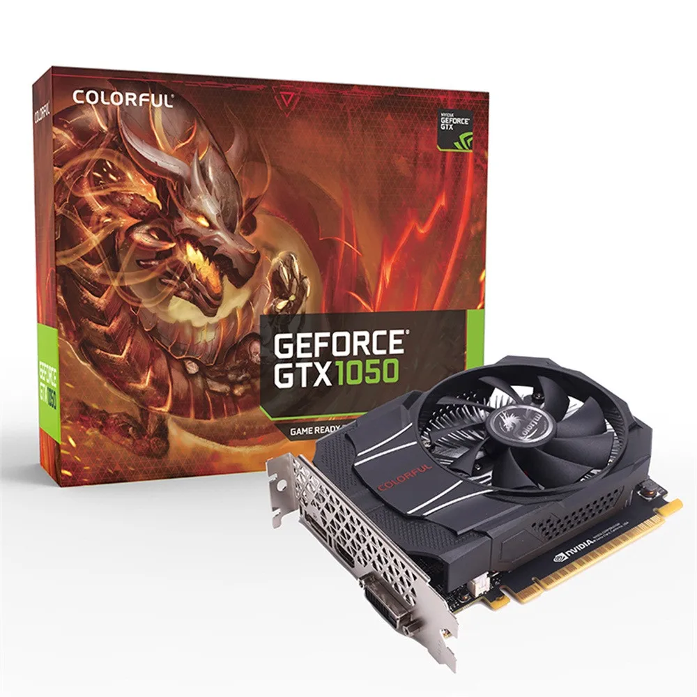 

Colorful GTX1050Ti Mini OC 4G GDDR5 128Bit PCI Express Game Video Card Graphics Card 10.3