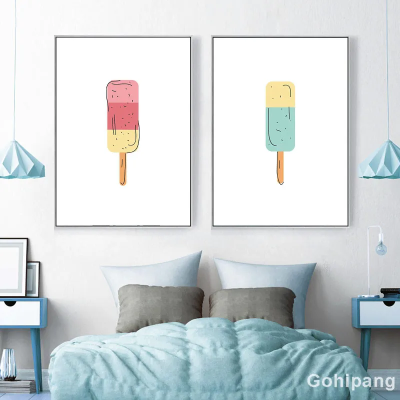 Nordic-Cartoon-Be-Brave-Motivational-Wall-Art-Canvas-Painting-Ice-Cream-Posters-and-Prints-Nursery-Picture (1)