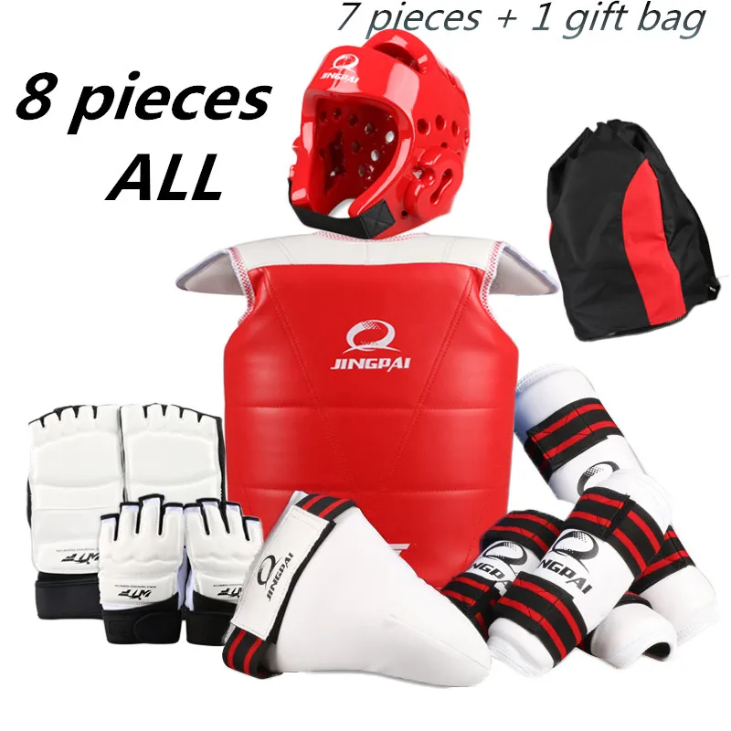 WTF Taekwondo Sparring Gear Protectors Guards complete set 8 pcs