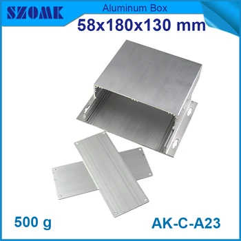 

1 piece free shipping Aluminum extruded enclosures housing project box case 58*180*130mm aluminum junction box metal enclosures