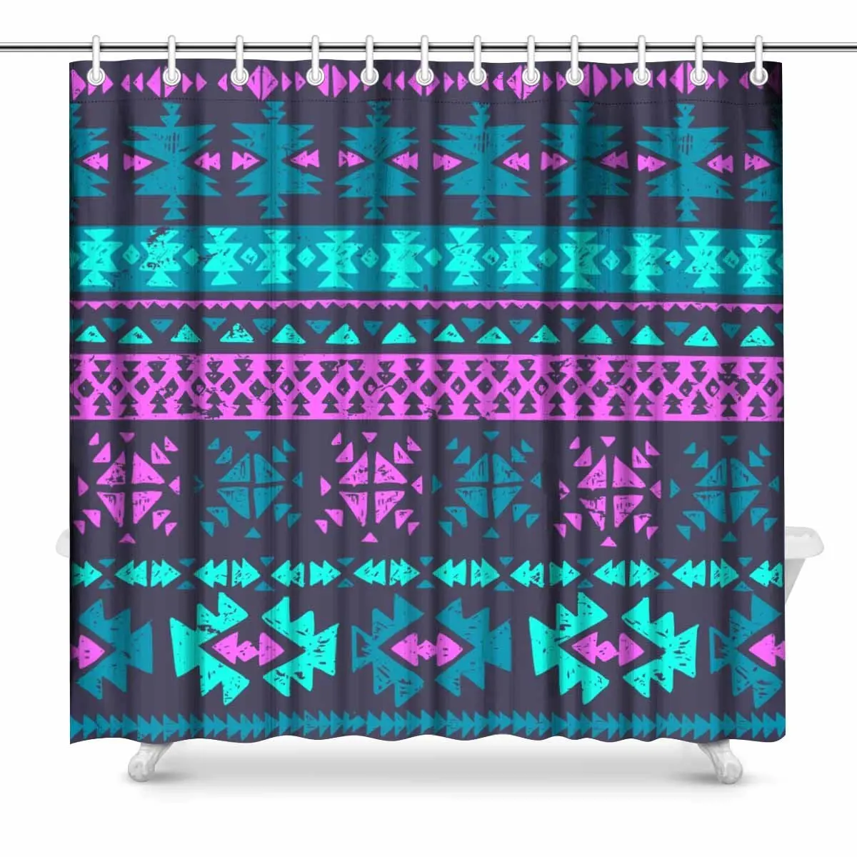 Aplysia Neon Color Tribal Navajo Aztec Grunge Abstract Ethnic Hipster Print Polyester Fabric