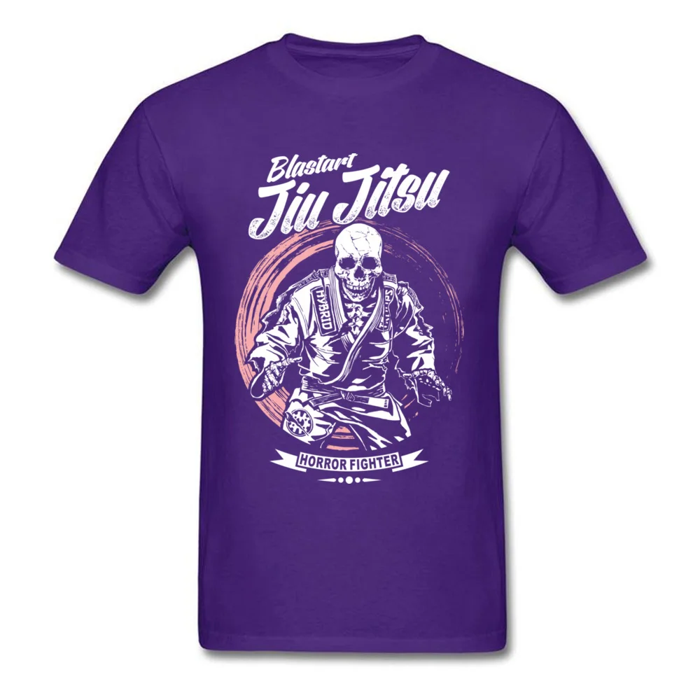 Jiu jitsu Horror Fighter 100% Cotton Fabric Men's Short Sleeve Tees Summer Autumn T Shirts Normal Tee Shirt Company Round Collar Jiu jitsu Horror Fighter purple