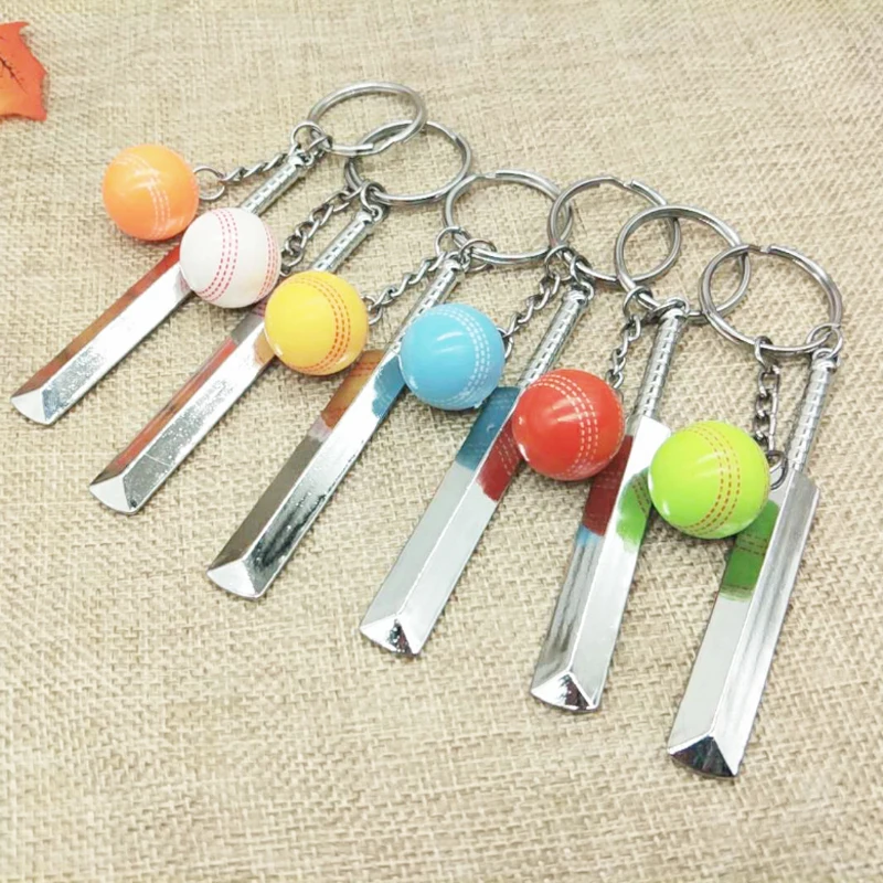 Buy 100pcs/lot Cricket Keychain Gentleman's Game Keyring Sport Key Chain Sports