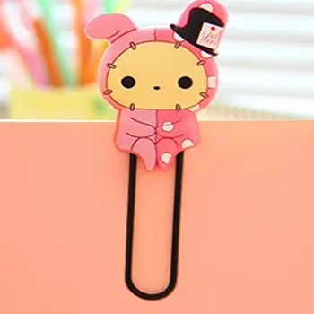 

5 PCS of Cartoon Animal Paper Note Pin Clips Bookmarks Bookmarker Paperclip School Supply (Rabbit)
