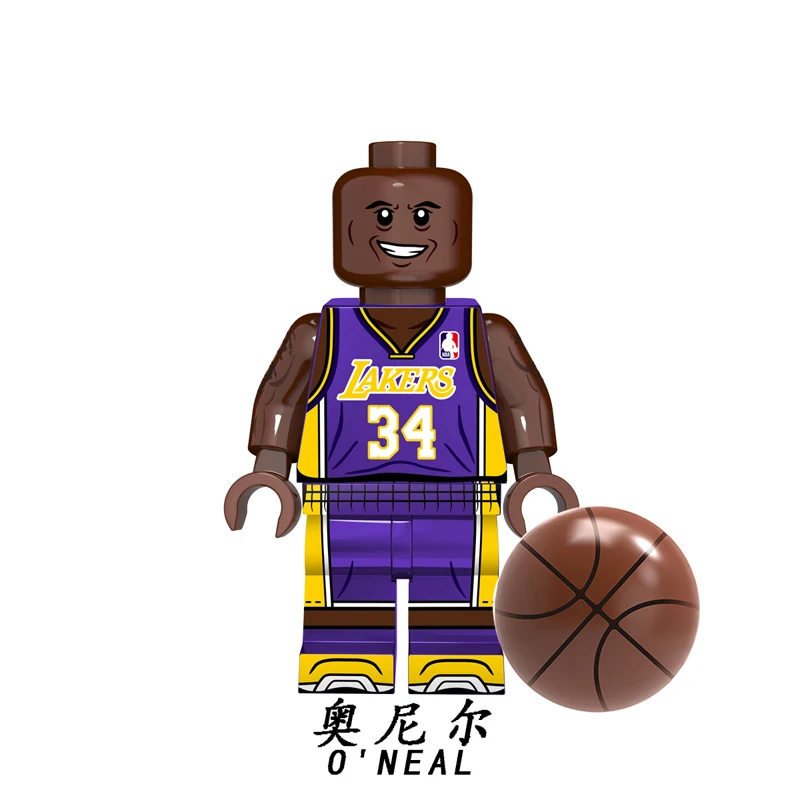 كرة السلة سوبر نجوم الكاري جيمس كوبي واد اونيل وستبروك الأردن T-Mac بناء كتلة الطوب Legoed Minifigured لعب KT1021