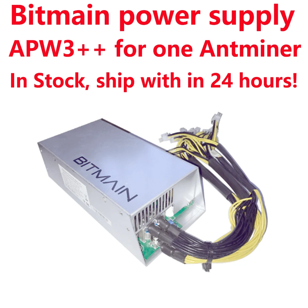 Оригинальный Bitmain 6PIN * 10 Antminer APW3 + 12 1600 Вт источник питания BITMAIN PSU серии ETH antminer S9 L3 Z9