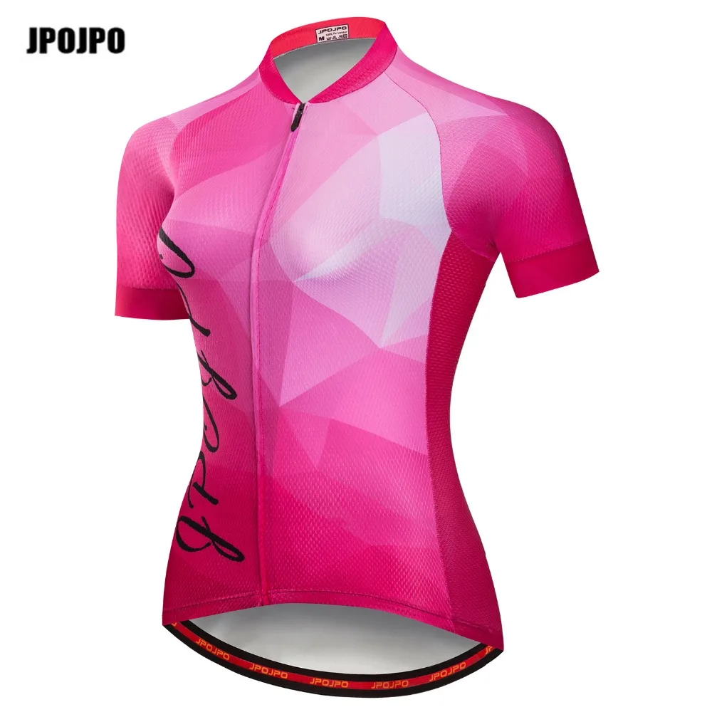 2018 JPOJPO Women Cycling Jersey Pink Ladies Outdoor Ropa Ciclismo Bicycle Jersey Shirt Tops Mtb Riding Bike Jersey Clothing