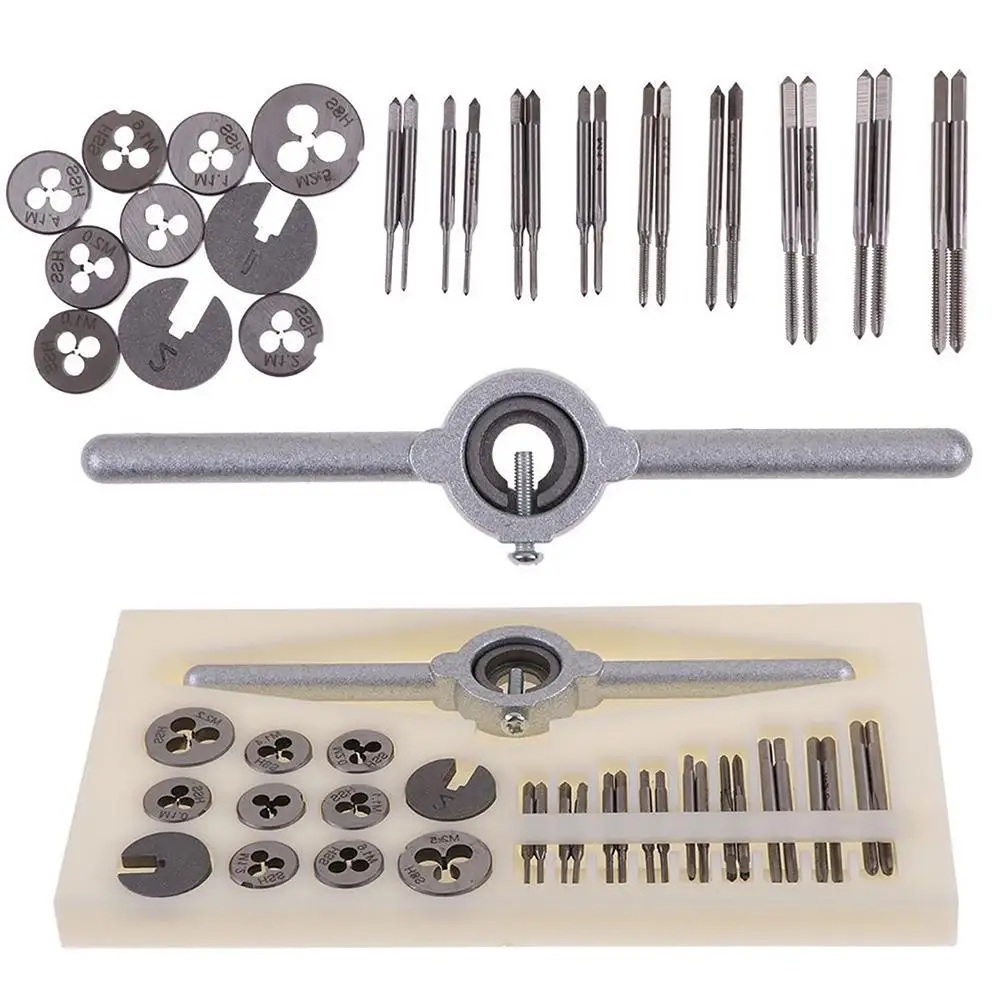 

Mini Screw Thread Plugs 31pcs Metric Taps Dies Set Taps Carbon Steel Hand Screw Taps Twisted Hand Tools