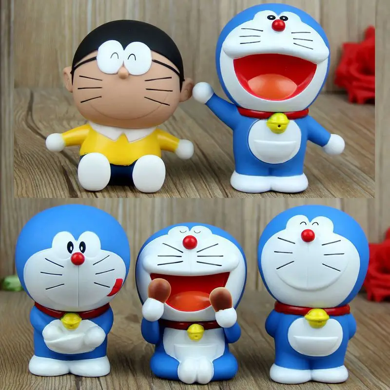 

10cm 5pcs/set Doraemon Anime Action Figure Collection toys for christmas gift Free shipping