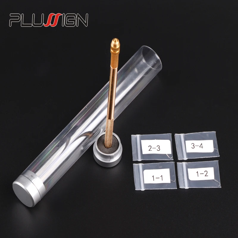 

Plussign German Ventilating Needle 4Pcs With One Holder For Lace Wig Making Professional First Classic Package For Black Women