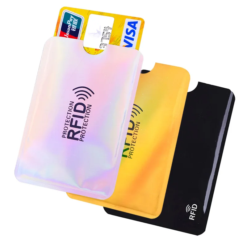 

Anti-Scan Card Sleeve RFID Wallet Blocking Reader Lock Bank Aluminium Card Holder Id Card Case Protection Metal Credit Card Box