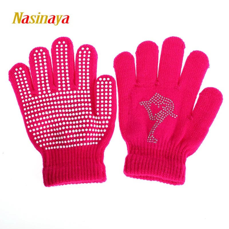 Nasinaya Figure Skating Competition Training Children's Gloves Adult Magic Knitted Gloves Elastic Warm Snow Protective Hands