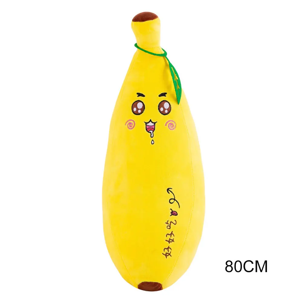 80cm 1pc Banana Shaped Plush Toy Soft Comfortable Nap Pillow Bedroom Decor Gift Doll YU-Home - Цвет: 80cm