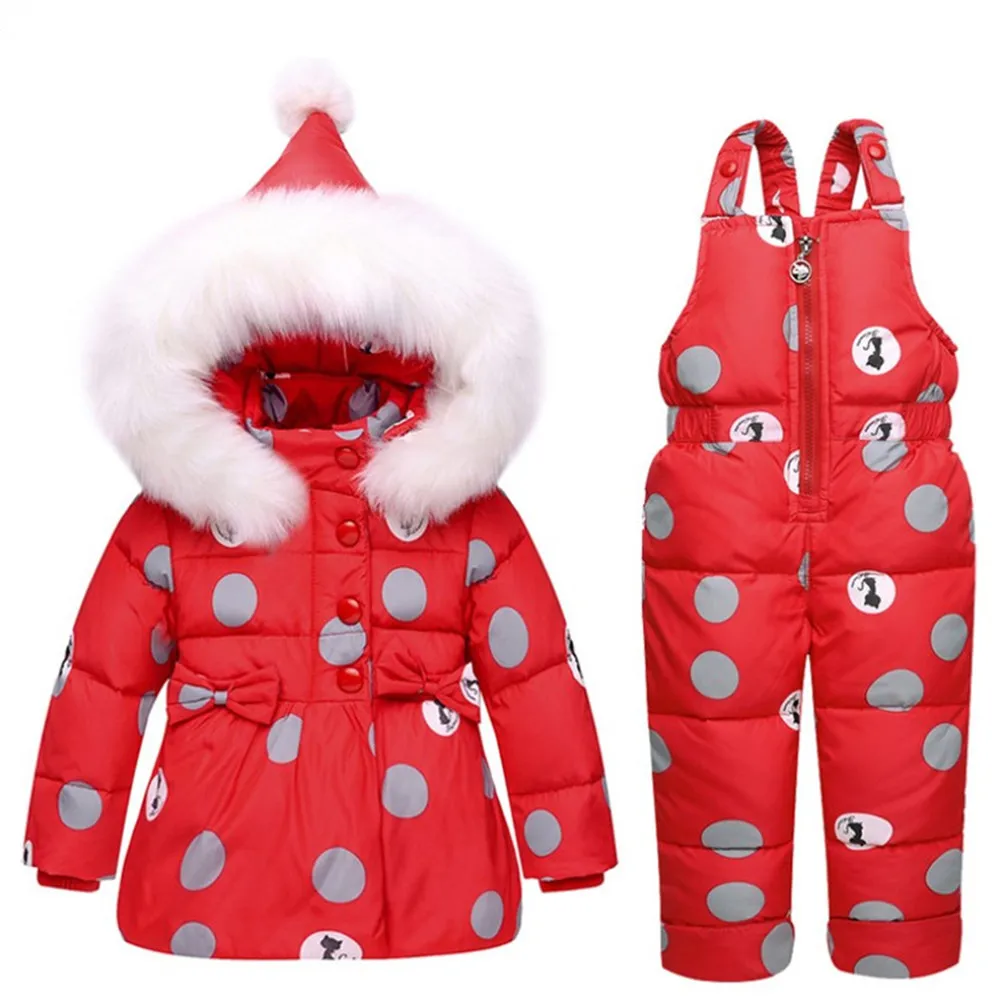 

Winter Overalls Children Clothing Sets Girls Warm Parka Down Jacket For Baby Girl Clothes Children's Coat Snowsuit Kids Suit 1-3