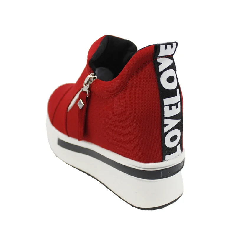 ZALAVOR Women Shoes Women Fashion Sneakers Platform Pumps Zip High Heel Sneakers Shallow Casual Women Shoes Footwear Size 35-40