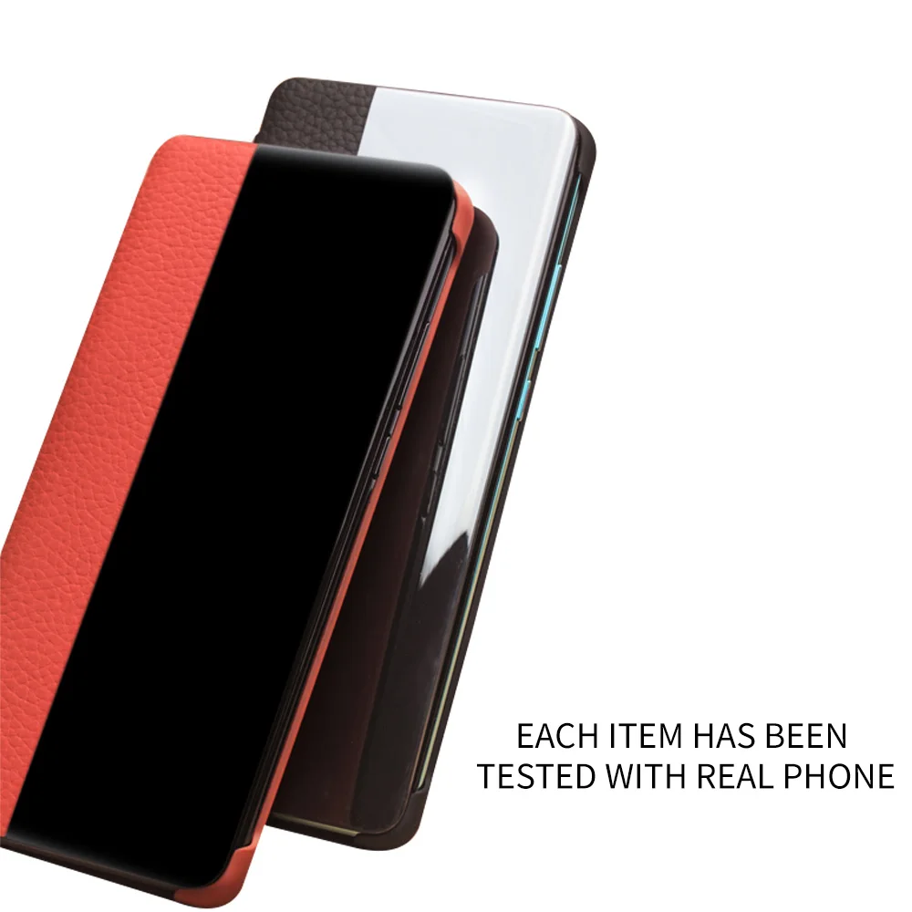 QIALINO, Модный чехол-книжка из натуральной кожи для huawei P30 Pro, 6,47 дюймов, ручная работа, чехол для телефона с умным окошком для huawei P30