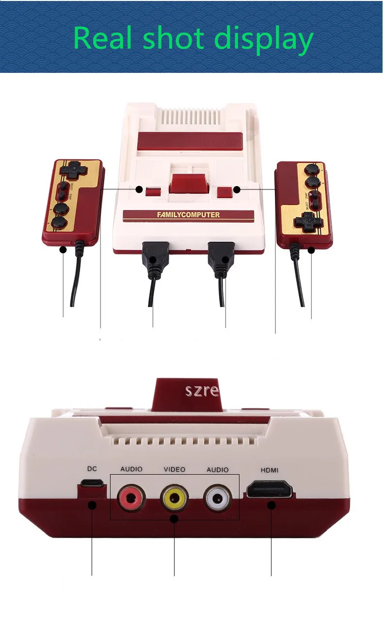RS 34 NES mini red and white machine HDMI HD home game console classic FC TV