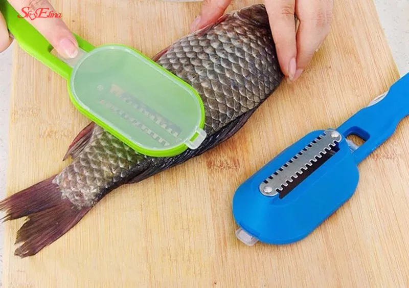 Практичный Нож для чистки рыбы скребок для очистки чешуи Кухонные гаджеты нож для моллюсков для очистки выскабливания рыбы инструменты для приготовления пищи 9zCF415