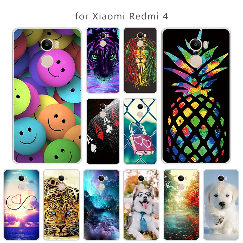 Phone Case For Xiaomi Hongmi4 Cover Silicone Luxury Soft TPU Coque Funda Redmi 4 Fitted Casing Protection Slim Shell |